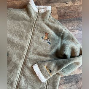Walt Disney World‎ Vintage Bambi Fleece Zip Sweater- Small